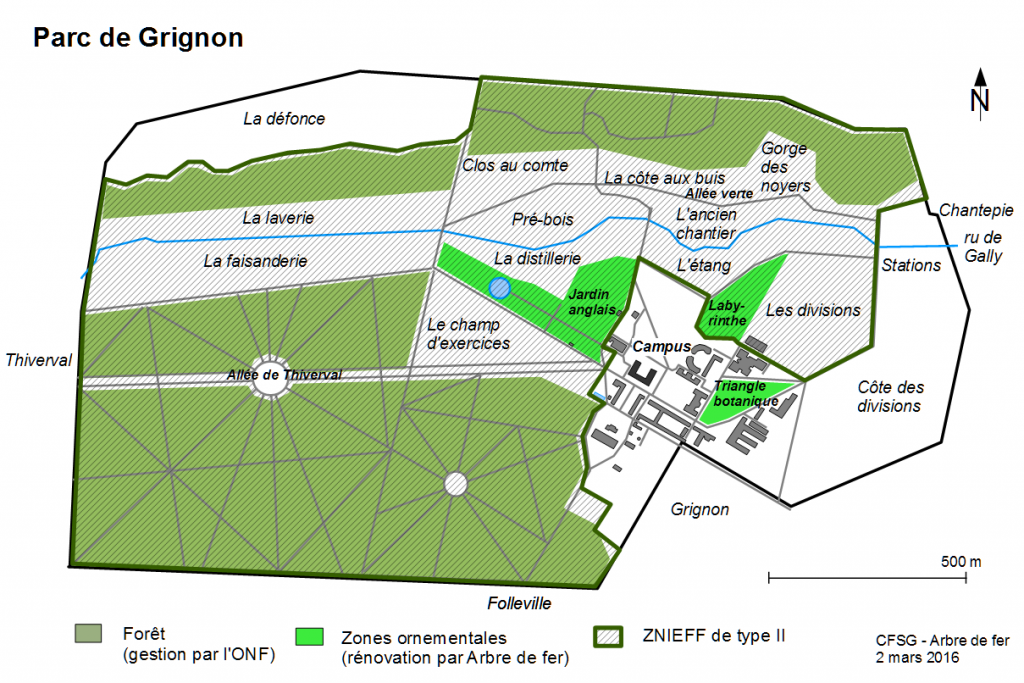 (Plan du parc de Grignon)